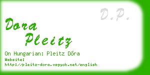 dora pleitz business card